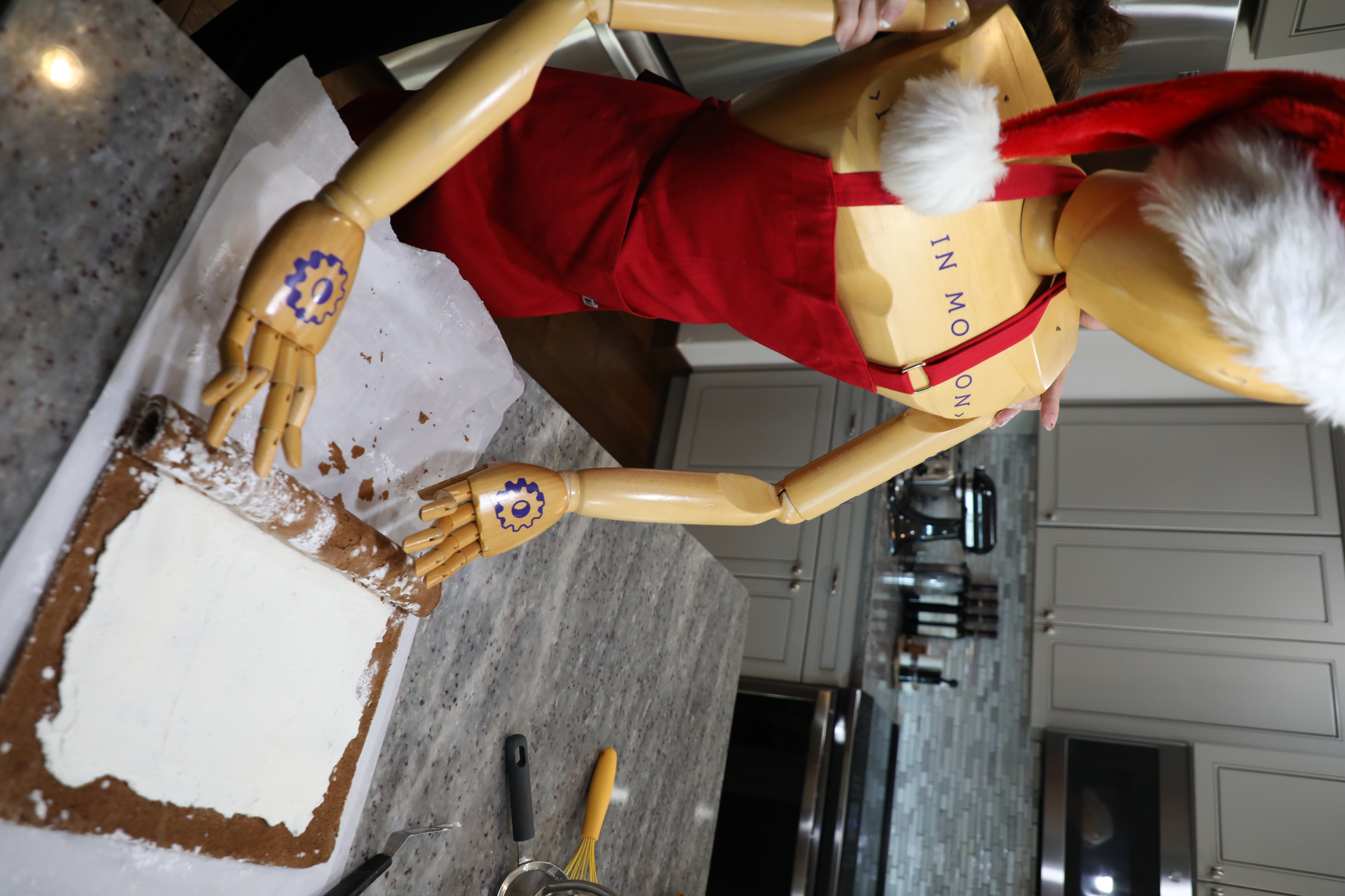 Woodrow rolling Yule Log