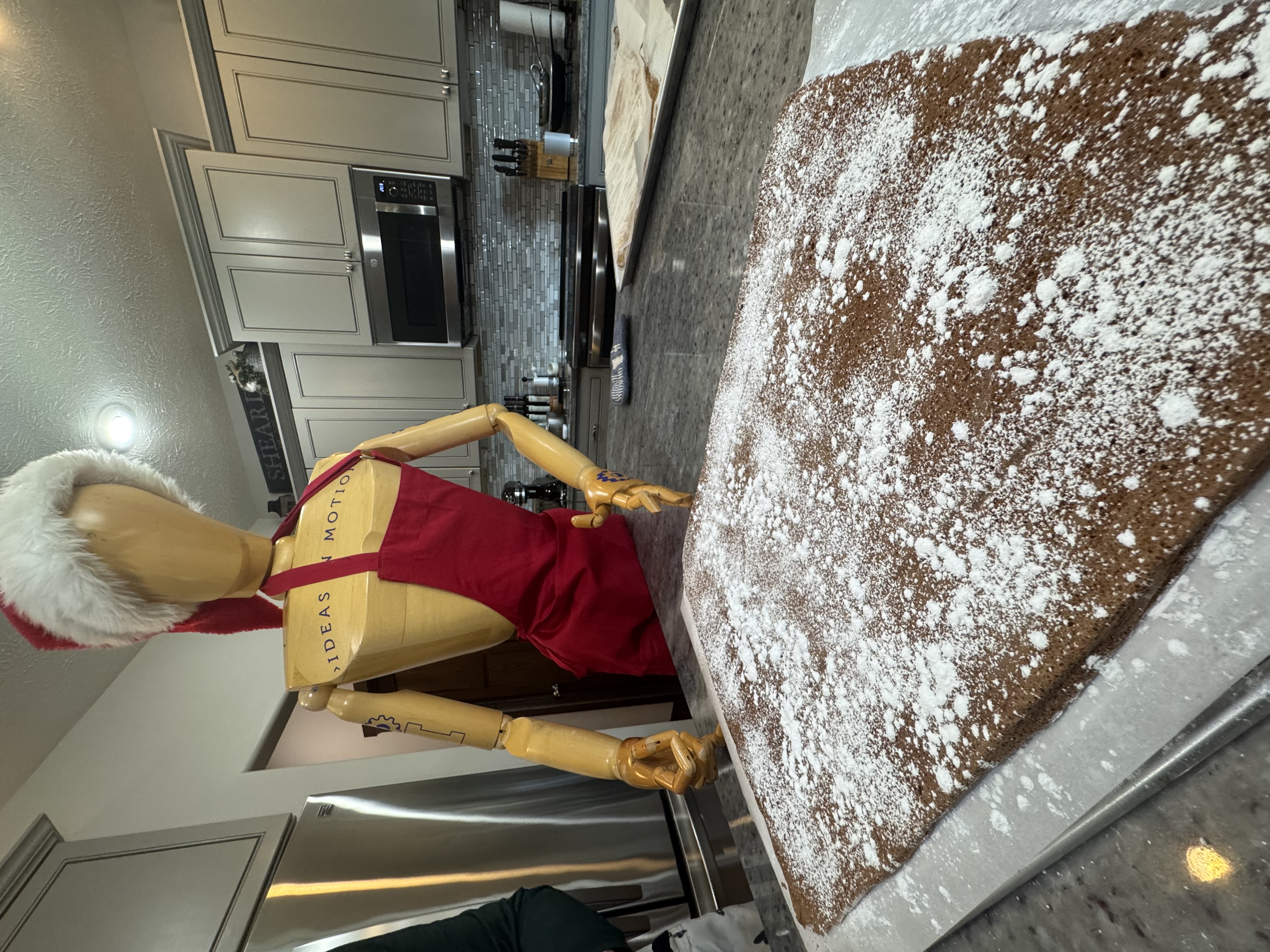 Woodrow posing with Yule Log